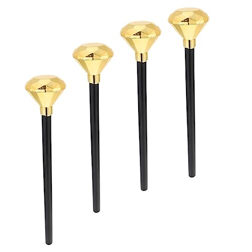 JOINPAYA 4 Stück Zauberstab Kostüm Königszepter Halloween-Requisite Diamant- - Zepterspielzeug Für Cosplay Golden Plastik von JOINPAYA