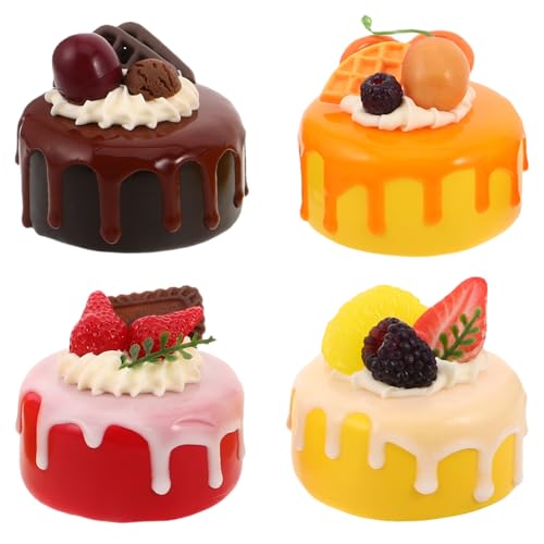 JOINPAYA 4 Stück realistische Cupcake-Requisiten, künstliche Kuchenmodelle, Foto-Requisiten für Hochzeitsfeiern, Kuchendekorationen für Zuhause von JOINPAYA