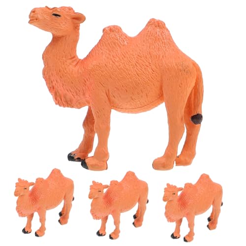 JOINPAYA 4 Stücke Teiliges Mini Kamel Figuren Realistische PVC Tiermodelle Detailreiche Dekoration für Kinderzimmer und Schreibtisch Pädagogisches für Vorschulkinder Handbemalte Miniatur von JOINPAYA