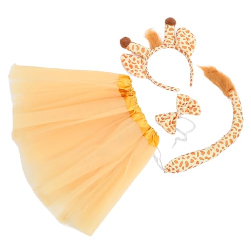 JOINPAYA 4-Teiliges Giraffenkostüm-Tutu-Set Für : Tierohren Stirnband Schickes Verkleidungsset Für Kleinkinder Als Halloween-Party-Zubehör von JOINPAYA