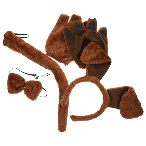 JOINPAYA 4-Teiliges Hundewelpen-Kostümset: Jungen Mädchen Cosplay-Kostüm Stoff Stirnband Ohren Nase Pfote Für Halloween Maskerade Karneval Schulveranstaltungen von JOINPAYA