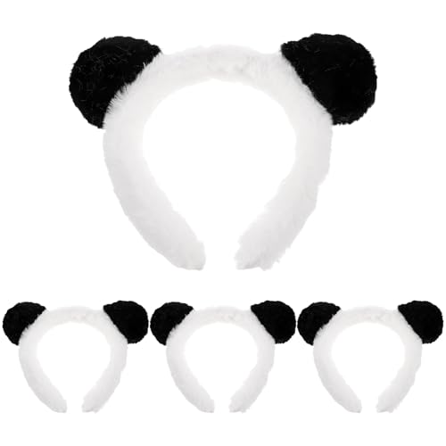 JOINPAYA 4-teiliges Panda-Ohr-Kostüm-Stirnband: Niedliche Kuscheltier-Ohren-Kopfbedeckung für Make-up-Party-Cosplay – Tier-Cosplay-Haarspangen JOINPAYA 4-teiliges Panda-Ohr-Kostüm-Stirnband: Niedliche Kuscheltier-Ohren-Kopfbedeckung für Make-up-Party-Cosplay – Tier-Cosplay-Haarspangen von JOINPAYA
