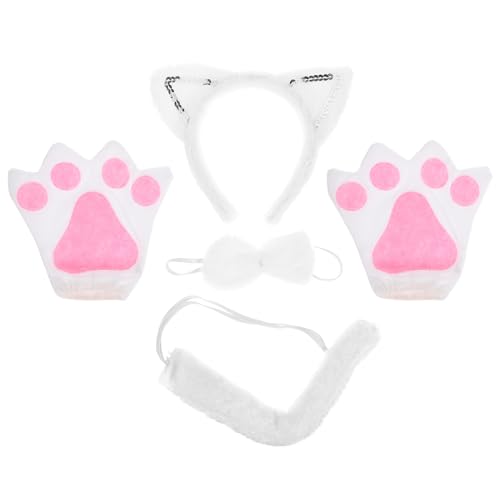 JOINPAYA 4-teiliges schwarzes Katzenkostüm-Set: Halloween-Katzenohren, Stirnband, Schwanz, Fliege und Handschuhe für Kinder, niedliches Cosplay-Zubehör für Partys und Verkleidungen JOINPAYA 4-teiliges schwarzes Katzenkostüm-Set: Halloween-Katzenohren, Stirnband, Schwanz, Fliege und Handschuhe für Kinder, niedliches Cosplay-Zubehör für Partys und Verkleidungen von JOINPAYA