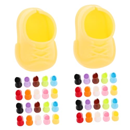 JOINPAYA 40 Paare Miniatur Puppenschuhe für Puppen Flache Farbenfrohe Schuhersatzstücke in Farben Vielseitige Puppenzubehör für Sammler und Puppenhaus-Dekoration JOINPAYA 40 Paare Miniatur Puppenschuhe für Puppen Flache Farbenfrohe Schuhersatzstücke in Farben Vielseitige Puppenzubehör für Sammler und Puppenhaus-Dekoration von JOINPAYA