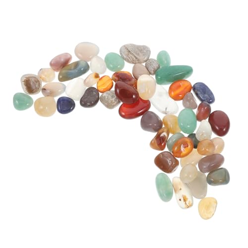 JOINPAYA 40 Stück Gefüllte Edelsteine DIY-Dekoration Polierte Edelsteine Gemischte Edelsteine der Felsen bunter Achat Kristallfelsen Tonkiesel für Pflanzen Kristalle zum Basteln Sorgenstein von JOINPAYA