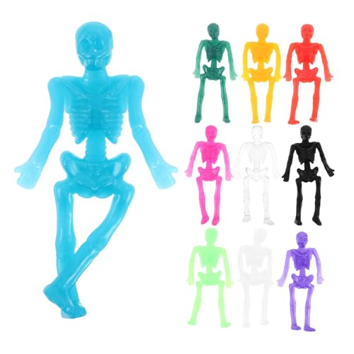 JOINPAYA 40 Stück Mini-Skelette für Halloween-Partys – klebrige, Dehnbare Skelettfiguren für Kinder, TPR-Gummi, Streichspielzeug, Horror-Dekorationen, Belohnungen fürs Klassenzimmer von JOINPAYA