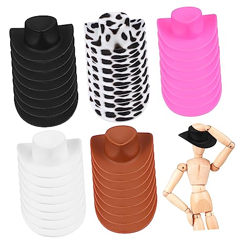 JOINPAYA 40 Stück Puppe dekorativer Hut doll Accessories puppenhauszubehör zierkappen Geschenkidee Spielzeughauszubehör Faltbarer Hut Neonhut kleine Hüte Mini-Hüte Mini-Hut Plastik von JOINPAYA