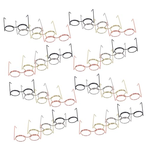 JOINPAYA 40 Stück Teiliges Miniatur Metallbrillen Puppen DIY Basteln Runde Brillenrahmen in Gold Silber Roségold Schwarz für Puppendekoration und Kreative Accessoires JOINPAYA 40 Stück Teiliges Miniatur Metallbrillen Puppen DIY Basteln Runde Brillenrahmen in Gold Silber Roségold Schwarz für Puppendekoration und Kreative Accessoires von JOINPAYA