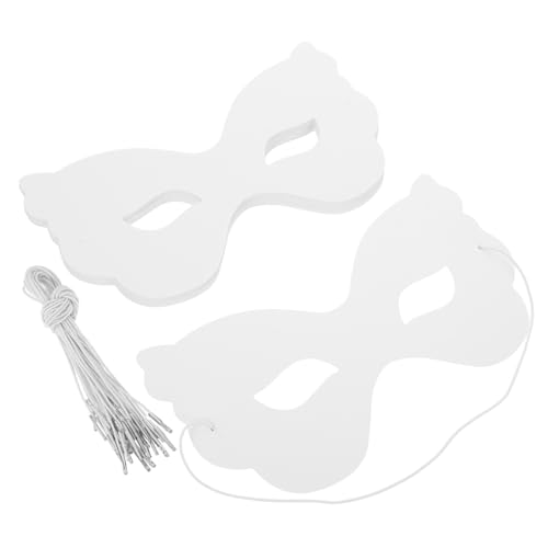 JOINPAYA 40 Stück Weiße Schmetterlings-masken aus Papier Bemalbare Halbe Gesichtsbedeckung mit Elastischem Band Stabile DIY Kostüm-masken für Fasching Halloween und Bastelprojekte von JOINPAYA
