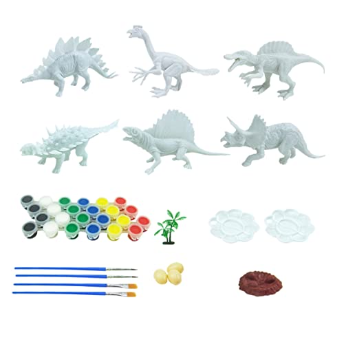 JOINPAYA 41 Teiliges Dinosaurier Set Mit Bemaltem Graffiti 41 Teiliges Dinosaurier Für Jungen Mini Dinosaurierfiguren Kinderspielzeug Lernspielzeug Unbemaltes Dinosaurier Aus von JOINPAYA