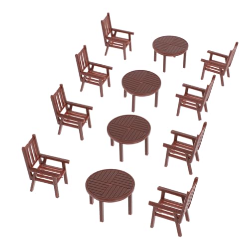 JOINPAYA 4Er Set Miniatur Tisch Und Stühle – Maßstab 112 Realistisches Mini Möbelset Mini Hauszubehör Für Puppenhaus Mikrolandschaftsdekoration von JOINPAYA