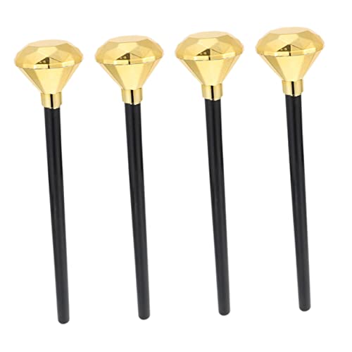 JOINPAYA 4Pcs Zauberstab Cosplay-Zubehör für Halloween glühen Lichtschwert Kostüm für Toys Rautenförmiges Königskostüm für Plastik Golden von JOINPAYA