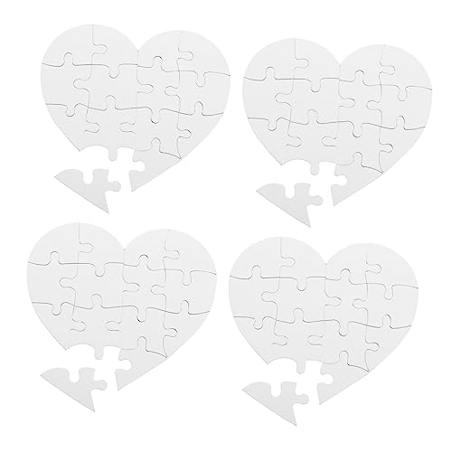 JOINPAYA 4Sätze Teiliges Herz Puzzle zum Ausmalen für Leeres DIY Puzzle aus Papier zum Kreativen Gestalten mit Farben Buntstiften und Markern Perfektes Bastelset für Kleine Künstler JOINPAYA 4Sätze Teiliges Herz Puzzle zum Ausmalen für Leeres DIY Puzzle aus Papier zum Kreativen Gestalten mit Farben Buntstiften und Markern Perfektes Bastelset für Kleine Künstler von JOINPAYA