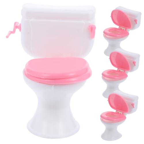 JOINPAYA 4stücke Teiliges Miniatur Badezimmer Zubehör Realistisches Mini Toiletten Spielzeug Für Puppenhaus Und Kreative Projekte Für Miniatur-szenen Und Dekoration von JOINPAYA