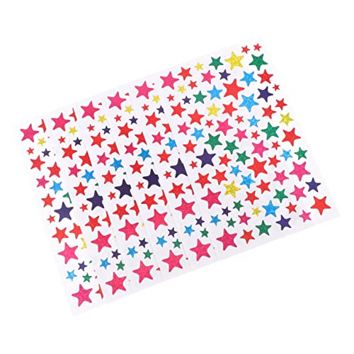 JOINPAYA 5 Blätter Sternaufkleber Für Kinderbelohnung Sternaufkleber Für Grundschullehrer Verhaltensbelohnungssternaufkleber Stern Aufkleber Belohnungssternaufkleber Für PVC Colorful von JOINPAYA
