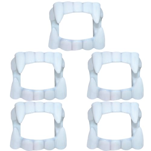 JOINPAYA Teeth Horror Collection 5 Stück Halloween Vampir Zombie Zahnersatz Gefälschte Zähne Für Erwachsene Kinder Halloween Spielen von JOINPAYA