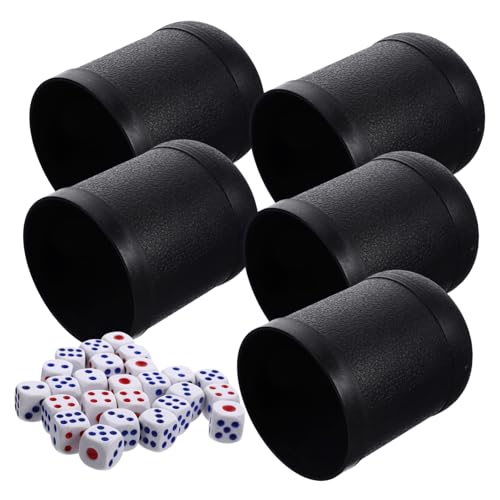 JOINPAYA Würfelbecher-Set Für Bar 5 Mini-würfel 25 Würfel Für Würfelspiele Unterhaltung Zufälliger Stil von JOINPAYA