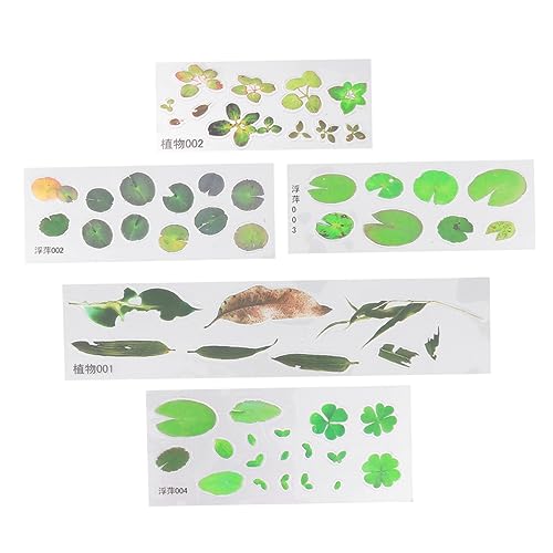 JOINPAYA 5 Stck. Aufkleber aus Epoxidharz bastelmaterial bastel Materialien DIY Kristallklebermaterial Kristallaufkleber Pflanzenaufkleber 3D-Simulationsaufkleber pflanzenmaterial Aufkleber von JOINPAYA