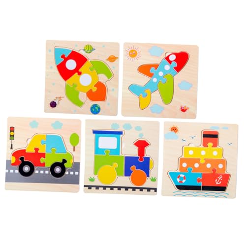 JOINPAYA 5 Stück 1 Satz Cartoon Holzpuzzles Puzzle Für Puzzlebrett Aus Holz Puzzles Aus Holz Hölzern von JOINPAYA