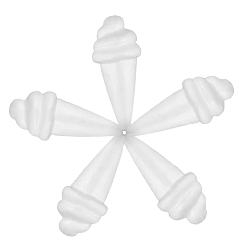 JOINPAYA 5-teiliges Eiscreme-Modell-Set Aus Weißem Schaumstoff Formen für Jungen und Spielzeug Realistische Künstliche Eistüten für Spielsets und Requisiten JOINPAYA 5-teiliges Eiscreme-Modell-Set Aus Weißem Schaumstoff Formen für Jungen und Spielzeug Realistische Künstliche Eistüten für Spielsets und Requisiten von JOINPAYA