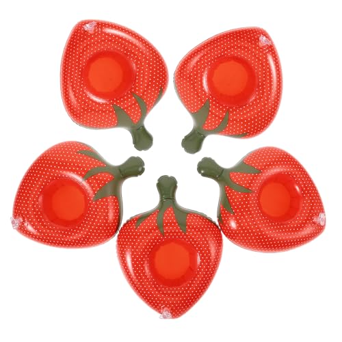 JOINPAYA Aufblasbare Erdbeer-bierdeckel 5 Stück PVC-getränkehalter Für Wasserspaß Für Strandveranstaltungen JOINPAYA Aufblasbare Erdbeer-bierdeckel 5 Stück PVC-getränkehalter Für Wasserspaß Für Strandveranstaltungen von JOINPAYA