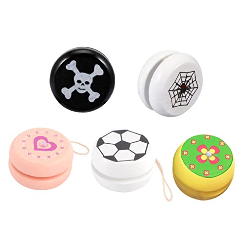 JOINPAYA 5 Stück Hölzernes Jo-jo Yo Yo Yoyo-Ball- Jo-jo- Pädagogisches Kinderspielzeug - - von JOINPAYA