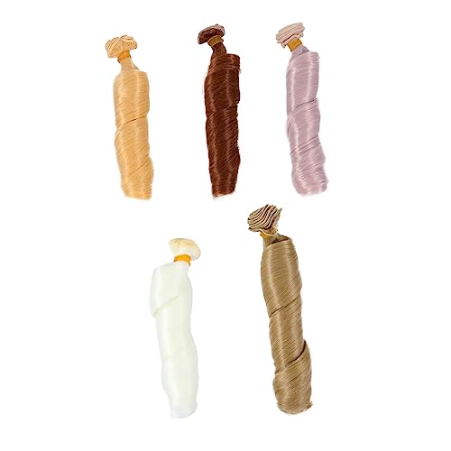 JOINPAYA 5 Stück Puppe Perücke Puppenhaar Lockig Puppe Mit Lockigem Haar Glatte Haarsträhnen Perücken Puppe Gerade Perücke Rosa Perücke Babypuppe Herstellung DIY Zubehör Hochtemperaturdraht JOINPAYA 5 Stück Puppe Perücke Puppenhaar Lockig Puppe Mit Lockigem Haar Glatte Haarsträhnen Perücken Puppe Gerade Perücke Rosa Perücke Babypuppe Herstellung DIY Zubehör Hochtemperaturdraht von JOINPAYA