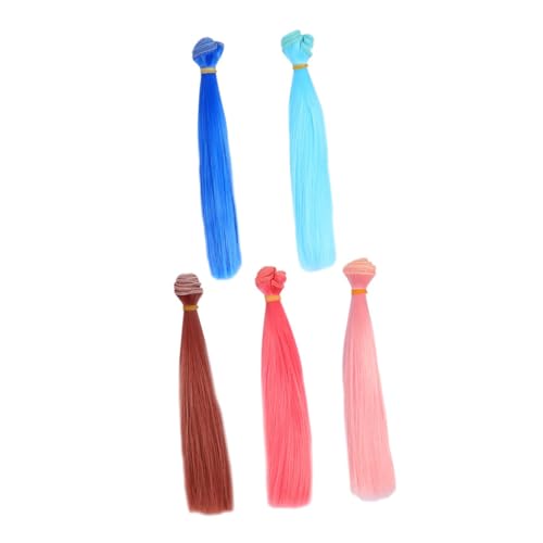 JOINPAYA 5 Stück Puppe Perücke puppenperücken Puppenhaarteile Haarverlängerungen für Puppen glitzernde haarverlängerungen Pferdeschwanz verlängerung menschliches Haar Hochtemperaturdraht JOINPAYA 5 Stück Puppe Perücke puppenperücken Puppenhaarteile Haarverlängerungen für Puppen glitzernde haarverlängerungen Pferdeschwanz verlängerung menschliches Haar Hochtemperaturdraht von JOINPAYA