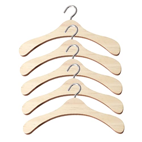 JOINPAYA 5 Stück Puppen Kleiderbügel aus Holz mit Metallhaken Kleiderständer für Puppenhäuser Zubehör zur Ordentlichen Aufbewahrung von Puppenkleidung und Accessoires JOINPAYA 5 Stück Puppen Kleiderbügel aus Holz mit Metallhaken Kleiderständer für Puppenhäuser Zubehör zur Ordentlichen Aufbewahrung von Puppenkleidung und Accessoires von JOINPAYA