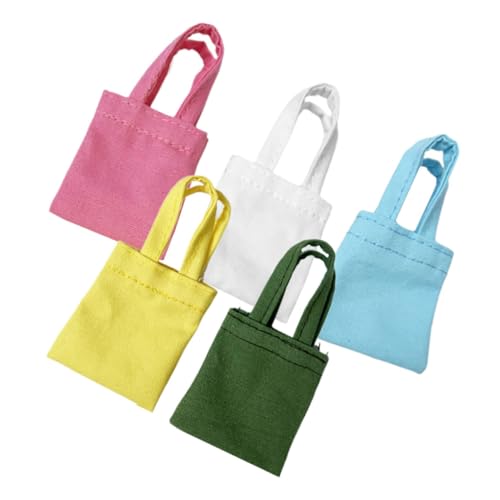 JOINPAYA 5 Stück Puppen-Umhängetasche für Mini-Single-Umhängetasche gesteppt Puppen Accessoires Puppen-Accessoires kleine Puppentasche Puppe Dressing Bag Mini- -Dekore Segeltuch von JOINPAYA