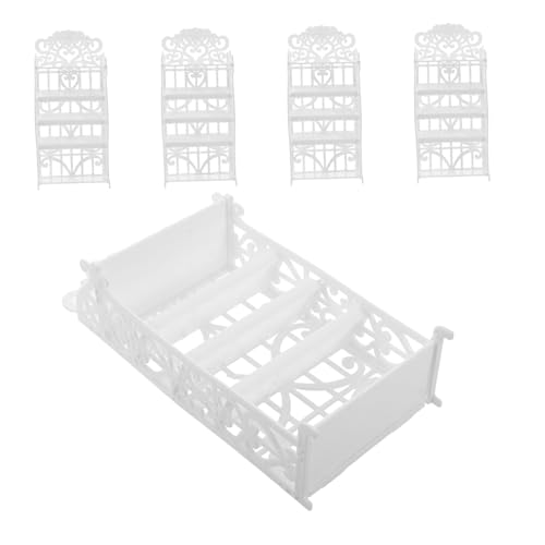 JOINPAYA 5 Stück Puppenschuhschrankspielzeug Puppenschrank für Sandalen Puppenhauszubehör und Möbel Schuhspeicherschrank Puppenstiefel Speicherregal Schuhregal für Puppen Plastik Weiß von JOINPAYA