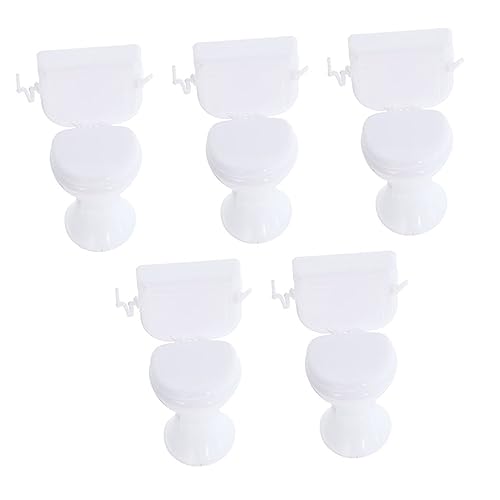 JOINPAYA Mini- -Spielzeug – Weiße Spielzeugtoilette Aus Kunststoff Für Fantasievolles Spielen Von Kindern von JOINPAYA