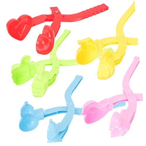 JOINPAYA 5 Teiliges Set Schneeballmacher Für Winter Outdoor Schneeballschlacht Zubehör Mit Bunten Clips Zufällige Farben Ideal Für Familienaktivitäten Im Schnee von JOINPAYA