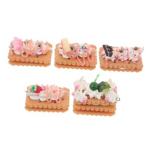 JOINPAYA 5 Stück Simuliertes Cookie -Modell Biskuit-Modelle Cookie-Requisite Gefälschtes Schokoladenmodell Dessertessen Realistisches Spielfutter Fake Food Als Küchendeko PVC von JOINPAYA