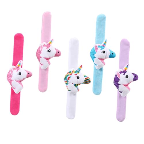 JOINPAYA 5 Stück Teiliges Einhorn Schnapparmband aus Weichem Plüsch Kuscheliger Slap Wristband mit Glatten Kanten Bunte Party Favors Armbänder für Geburtstage und Themenpartys JOINPAYA 5 Stück Teiliges Einhorn Schnapparmband aus Weichem Plüsch Kuscheliger Slap Wristband mit Glatten Kanten Bunte Party Favors Armbänder für Geburtstage und Themenpartys von JOINPAYA