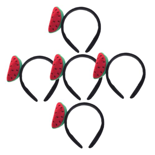 JOINPAYA 5 Stück Teiliges Wassermelonen Haarband Weiche Plüsch Stirnbänder Lustige Sommer Haarschmuck Accessoires für Damen und Mädchen Kostüm und Cosplay Zubehör für Partys und von JOINPAYA