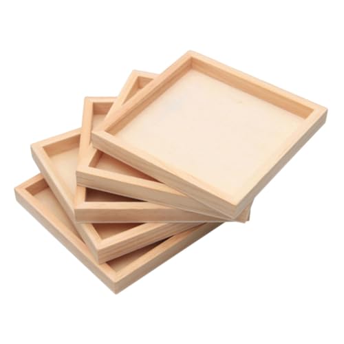 JOINPAYA 5 Stücke Trays Holz Puzzle Trays Holz Tablett Puzzle Sortierung Trays von JOINPAYA