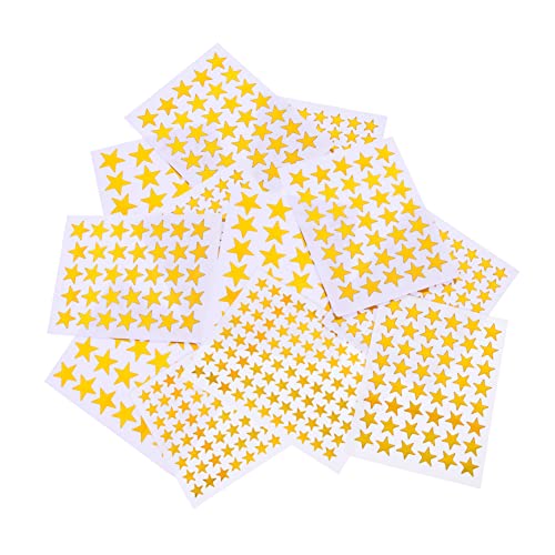 JOINPAYA 50 Blatt Belohnungsaufkleber Schulmaterial Für Form Kleinkinder Sternaufkleber in Großen Mengen Glänzende Sternaufkleber Bunt Selbstklebende Kinderaufkleber Schüttgut Golden JOINPAYA 50 Blatt Belohnungsaufkleber Schulmaterial Für Form Kleinkinder Sternaufkleber in Großen Mengen Glänzende Sternaufkleber Bunt Selbstklebende Kinderaufkleber Schüttgut Golden von JOINPAYA