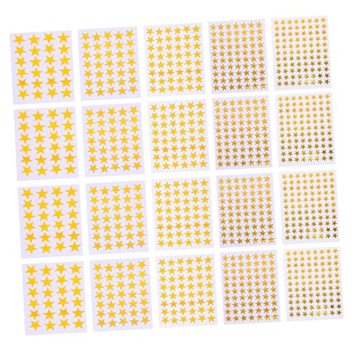 JOINPAYA 50 Blatt Sterne-Aufkleber Funkelnd Kleine Sternaufkleber Vinyl Abziehbilder Schule Aufkleber Sterne Winzig Lieferungen Für Mini-Aufkleber Abnehmbarer Sternaufkleber Golden von JOINPAYA