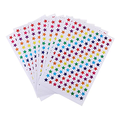 JOINPAYA 50 Blatt fünfzackiger Sternaufkleber Kindergartenaufkleber Aufkleber zur Belohnung Belohnungsaufkleber für lobetikett Selbstklebende Belohnungsetiketten PVC von JOINPAYA