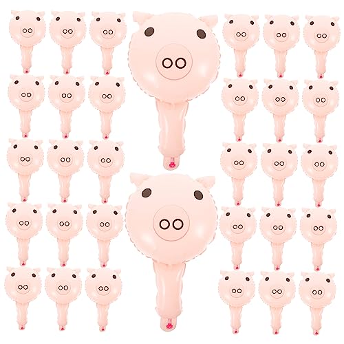 JOINPAYA 50 Stück Aufblasbarer Schweineballon In Der Hand Aufblasbare Tier Party Folienballons Pastellfarben Tragbar Gelb Schwimmt Dekorationen Handheld Geburtstag Rosa von JOINPAYA