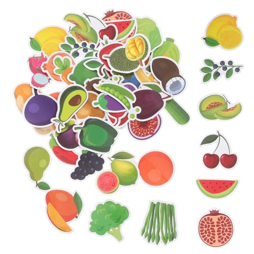JOINPAYA 50 Stück Aufkleber Für Kinder Cartoon-Obst- Und Gemüseaufkleber Lernwerkzeug Für Kleinkinder Sicheres Material JOINPAYA 50 Stück Aufkleber Für Kinder Cartoon-Obst- Und Gemüseaufkleber Lernwerkzeug Für Kleinkinder Sicheres Material von JOINPAYA