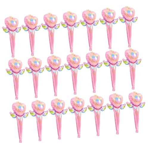 JOINPAYA 50 Stück Fairy Wand Folienballons Handlich Aufblasbar Rosafarben Aluminiumfolie Langlebig Partydeko für Geburtstagsfeier Innen und Außendekoration Stilvoll Leicht Aufzuhängen von JOINPAYA
