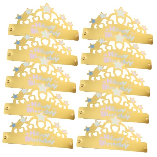 JOINPAYA 50 Stück Goldener Geburtstagshut Schüttgut Haustierhut Babykrone Hundemützen Rand Mädchen Sombrero-partyhut Kleinkinder Zweite Wiederverwendbar Kappe Hälfte Junge Papier von JOINPAYA
