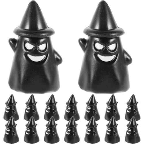 JOINPAYA 50 Stück Halloween gruselige Geisterkatze Eulen Figuren Miniatur Halloween Eule Figur entzückende Tierstatue entzückende Figur Desktop-Ornament Mini Eule Harz Black von JOINPAYA