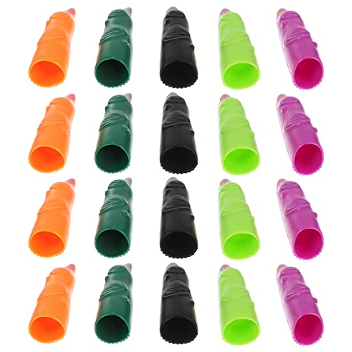 JOINPAYA 50 Stück Halloween-hexennägel Ornamente Horror Neon-nagellack Lustig Geist Finger Gefälscht Polieren Maske Bausatz Aufkleber Färbesets Halloween-streich-Requisiten PVC von JOINPAYA