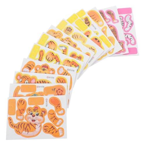 JOINPAYA 50 Stück Kleinkindspielzeug Tiger Puzzle Puzzle Set Cartoon-Lernspielzeug interessantes Kinderspielzeug Pädagogikspielzeug Cartoon-Puzzlespielzeug Schaum von JOINPAYA
