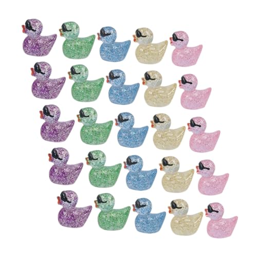JOINPAYA 50 Stück Mini Leuchtende Entenfiguren aus Resin Dekorative Mini für Mikrolandschaft Garten und Tischdeko von JOINPAYA