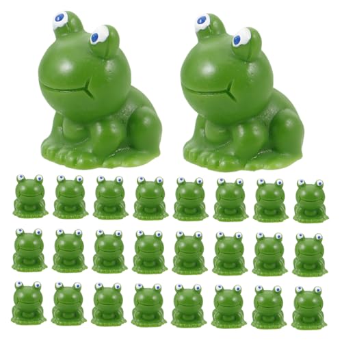 JOINPAYA 50 Stück Mini-froschstatue Frösche Miniatur-froschstatue Ornament Mikro Aquarium Feengartenfrosch Puppenhaus Frosch Winzig Frosch Miniaturfiguren Für Klein Harz Green von JOINPAYA