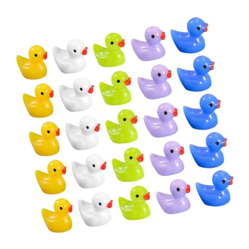 JOINPAYA 50 Stück Miniatur Ente Figuren aus Kunstharz Bunte Mini Tierfiguren für Garten DIY Aquarium und Dekoration von Landschaften und Kuchen von JOINPAYA